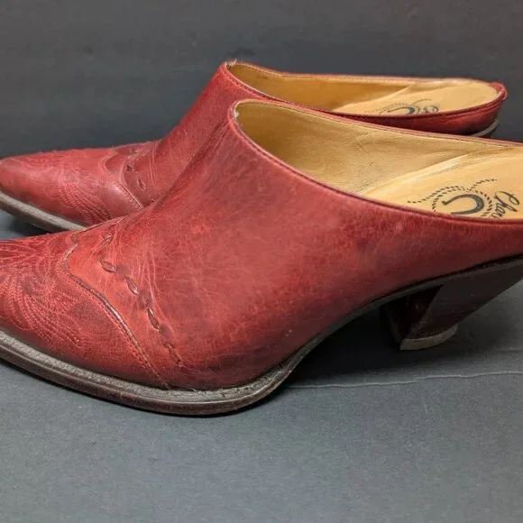 Lucchese Red Ankle Boots - Picture 2 of 9